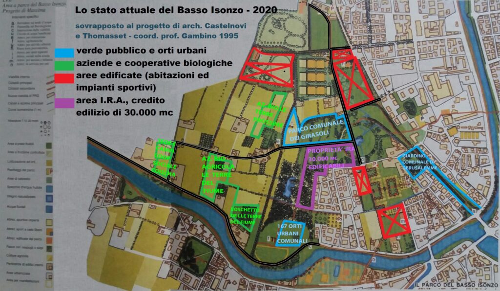 Mappa-cartina-piantina-Basso Isonzo-Parco-agropaesaggistico-Padova-Castelnovi-aree-2020-con strade