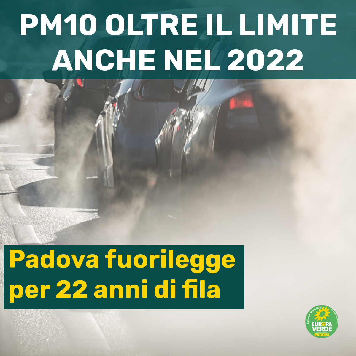 PM10 oltre ai limiti-Padova