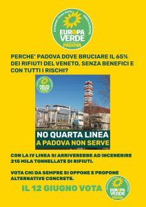 Flash Mob contro la realizzazione della quarta linea dell'inceneritore, martedì 7 giugno alle ore 11:00 presso la sede della Regione Veneto in corso Milano 20 a Padova