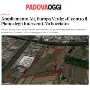 Il nuovo magazzino è contro il Piano degli Interventi Padova